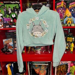 Studio Ghibli x My Neighbor Totoro x sherp cropped hoodie